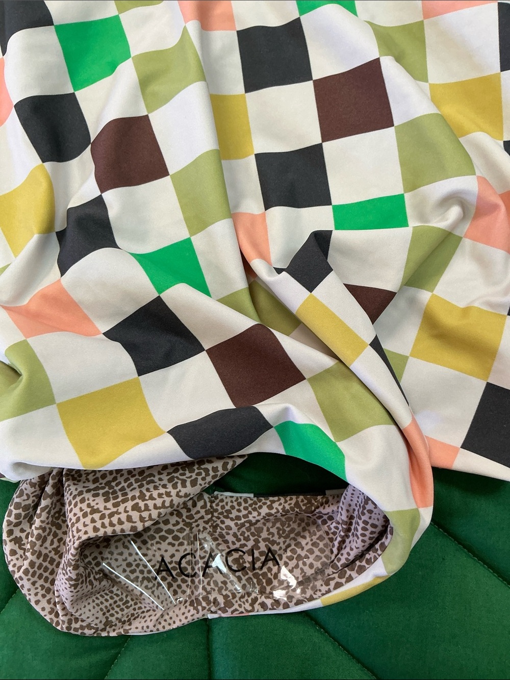 NWT Acacia Swimwear Stella full piece one piece swimsuit. Color: Eames Checkered - Picture 4 of 6